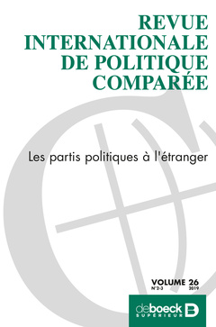 Couverture de l’ouvrage Revue internationale de politique comparée 2019/2-3 - Les partis politiques à l'étranger