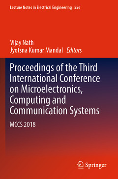 Couverture de l’ouvrage Proceedings of the Third International Conference on Microelectronics, Computing and Communication Systems