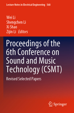 Cover of the book Proceedings of the 6th Conference on Sound and Music Technology (CSMT)