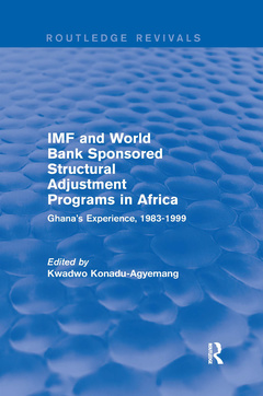 Couverture de l’ouvrage IMF and World Bank Sponsored Structural Adjustment Programs in Africa