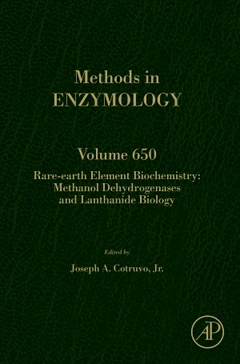Couverture de l’ouvrage Rare-earth element biochemistry: Methanol dehydrogenases and lanthanide biology