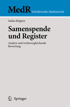Couverture de l’ouvrage Samenspende und Register