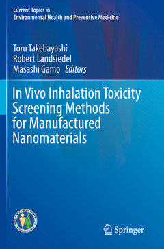Cover of the book In Vivo Inhalation Toxicity Screening Methods for Manufactured Nanomaterials