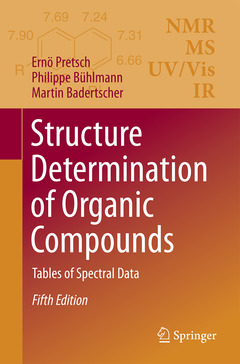 Couverture de l’ouvrage Structure Determination of Organic Compounds
