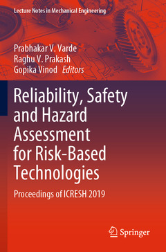 Couverture de l’ouvrage Reliability, Safety and Hazard Assessment for Risk-Based Technologies
