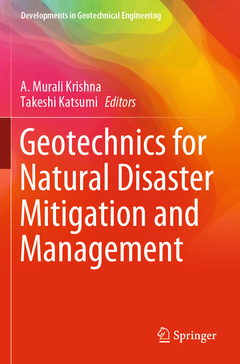 Couverture de l’ouvrage Geotechnics for Natural Disaster Mitigation and Management