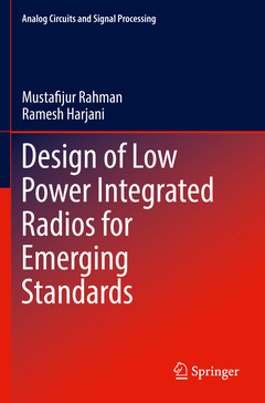 Couverture de l’ouvrage Design of Low Power Integrated Radios for Emerging Standards