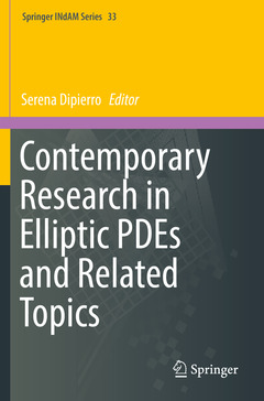 Couverture de l’ouvrage Contemporary Research in Elliptic PDEs and Related Topics