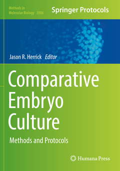 Couverture de l’ouvrage Comparative Embryo Culture