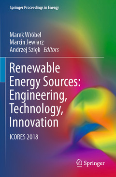 Couverture de l’ouvrage Renewable Energy Sources: Engineering, Technology, Innovation