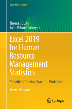 Couverture de l’ouvrage Excel 2019 for Human Resource Management Statistics