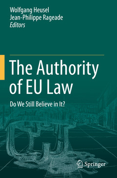 Couverture de l’ouvrage The Authority of EU Law