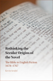Couverture de l’ouvrage Rethinking the Secular Origins of the Novel