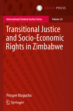 Cover of the book Transitional Justice and Socio-Economic Rights in Zimbabwe