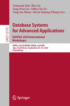 Couverture de l’ouvrage Database Systems for Advanced Applications. DASFAA 2020 International Workshops