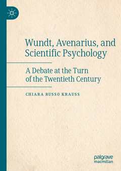 Couverture de l’ouvrage Wundt, Avenarius, and Scientific Psychology