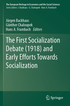 Cover of the book The First Socialization Debate (1918) and Early Efforts Towards Socialization