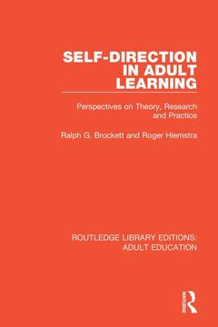 Couverture de l’ouvrage Self-direction in Adult Learning