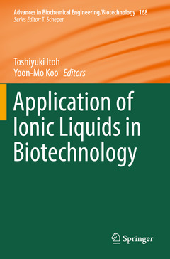 Cover of the book Application of Ionic Liquids in Biotechnology