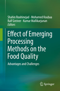 Couverture de l’ouvrage Effect of Emerging Processing Methods on the Food Quality