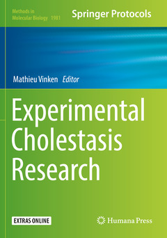 Couverture de l’ouvrage Experimental Cholestasis Research