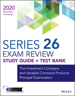 Couverture de l’ouvrage Wiley Series 26 Securities Licensing Exam Review 2020 + Test Bank