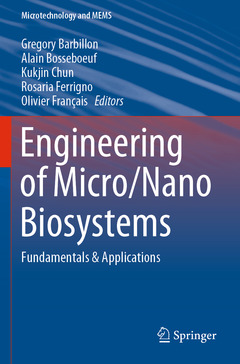 Couverture de l’ouvrage Engineering of Micro/Nano Biosystems