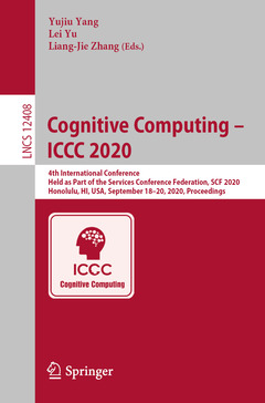 Couverture de l’ouvrage Cognitive Computing – ICCC 2020