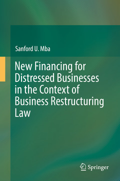Cover of the book New Financing for Distressed Businesses in the Context of Business Restructuring Law
