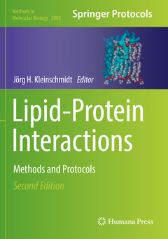 Couverture de l’ouvrage Lipid-Protein Interactions