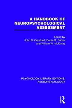 Couverture de l’ouvrage A Handbook of Neuropsychological Assessment