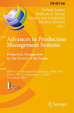 Couverture de l’ouvrage Advances in Production Management Systems. Production Management for the Factory of the Future