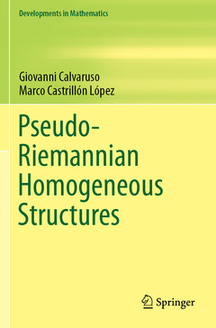 Couverture de l’ouvrage Pseudo-Riemannian Homogeneous Structures