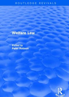 Couverture de l’ouvrage Welfare Law