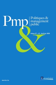 Cover of the book Politiques & management public Volume 37 N° 2 - Avril-Juin 2020