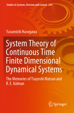 Couverture de l’ouvrage System Theory of Continuous Time Finite Dimensional Dynamical Systems
