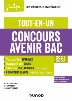 Couverture de l’ouvrage Concours Avenir Bac - Tout-en-un - 4e éd.