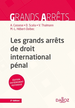 Cover of the book Les grands arrêts de droit international pénal. 2e éd.