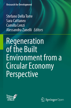 Couverture de l’ouvrage Regeneration of the Built Environment from a Circular Economy Perspective