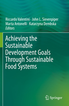 Couverture de l’ouvrage Achieving the Sustainable Development Goals Through Sustainable Food Systems