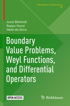 Couverture de l’ouvrage Boundary Value Problems, Weyl Functions, and Differential Operators