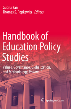 Couverture de l’ouvrage Handbook of Education Policy Studies
