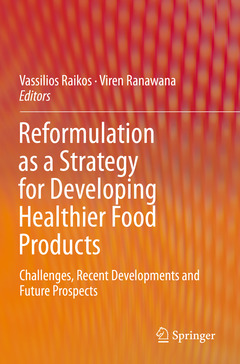 Couverture de l’ouvrage Reformulation as a Strategy for Developing Healthier Food Products