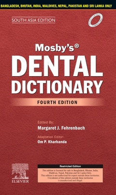 Couverture de l’ouvrage Mosby's Dental Dictionary, 4th edition-South Asia Edition
