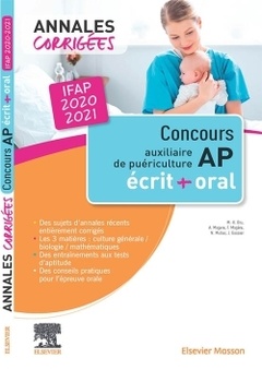 Cover of the book Concours Auxiliaire de puériculture - Annales corrigées - IFAP 2020