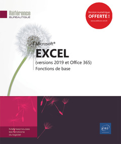Couverture de l’ouvrage Excel (versions 2019 et Office 365) - Fonctions de base