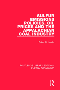 Couverture de l’ouvrage Sulfur Emissions Policies, Oil Prices and the Appalachian Coal Industry