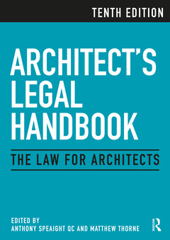 Couverture de l’ouvrage Architect's Legal Handbook