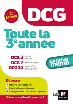 Cover of the book DCG : Toute la 3e année du DCG 3, 7, 11 en fiches - Révision