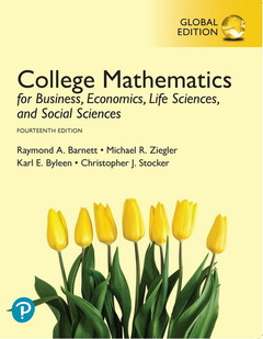 Couverture de l’ouvrage College Mathematics for Business, Economics, Life Sciences, and Social Sciences, Global Edition